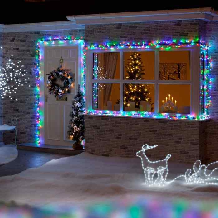 Christmas light decor for window