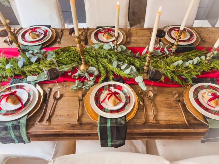 Christmas table decor ideas