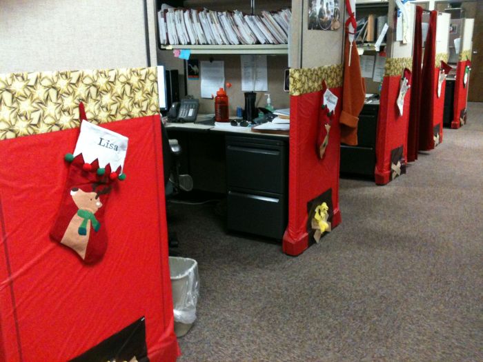 Office christmas decorations diy