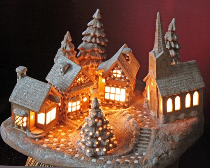 Christmas decor village set